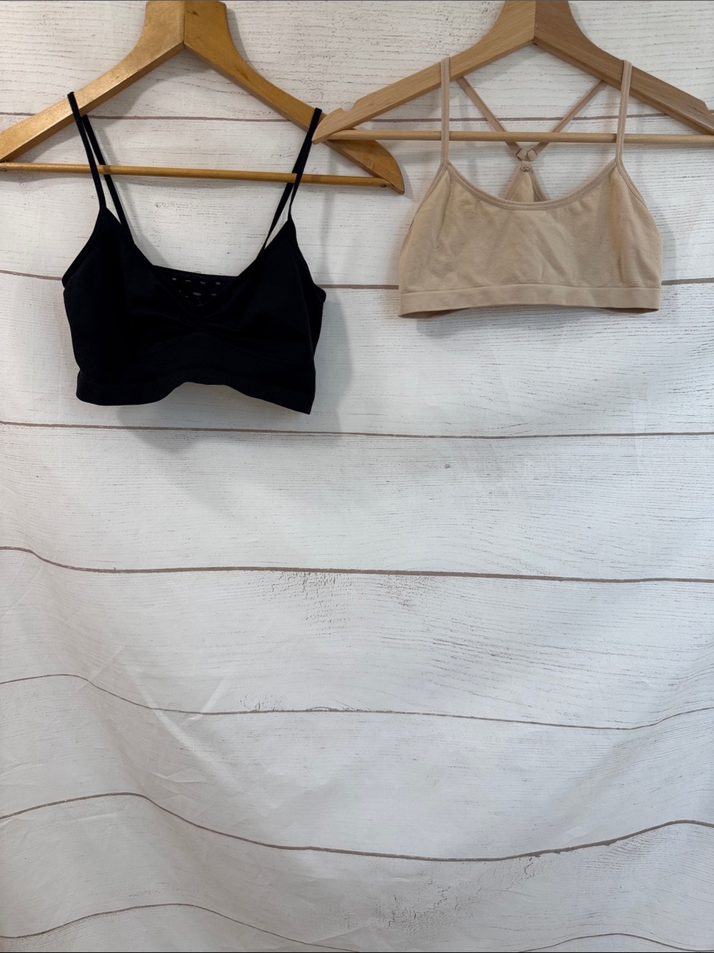 Set of 2 nude and black Seamless Comfort Bralette Jeana G- Young Girls small L